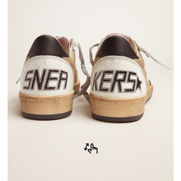 Golden Goose Ball Star sneakers in leather and mesh with black heel tab. - Picture 6 of 9